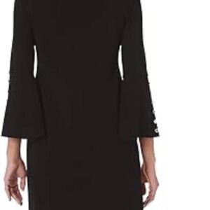 Elegant Tommy Hilfiger Women’s Bell Sleeve.  Black Dress Size 8